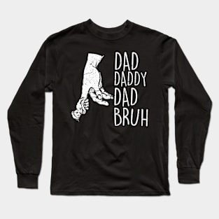 Dada Daddy Dad Bruh Retro Vintage Funny 2023 Fathers Day Long Sleeve T-Shirt